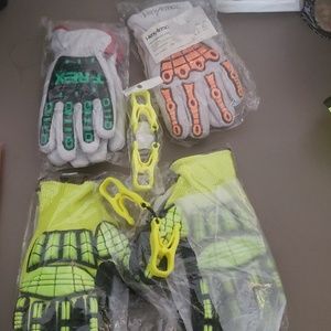 Hand Armor gloves, The Black and yellow are Kevlar cut resistant.